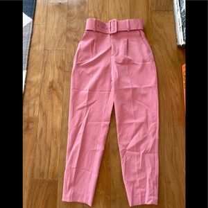 Zara high waisted pink pants